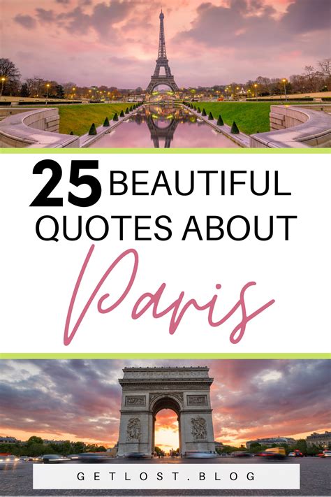 25 Beautiful Quotes About Paris .